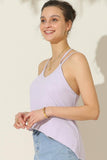 R NECK TWIST STRAP TANK TOP - Doublju