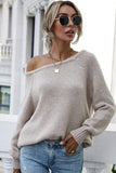 STRAPLESS ROUND NECK PULLOVER KNIT - Doublju