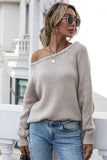 STRAPLESS ROUND NECK PULLOVER KNIT - Doublju