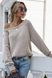 STRAPLESS ROUND NECK PULLOVER KNIT - Doublju