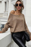 STRAPLESS ROUND NECK PULLOVER KNIT - Doublju