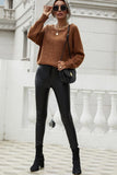 STRAPLESS ROUND NECK PULLOVER KNIT - Doublju