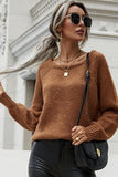 STRAPLESS ROUND NECK PULLOVER KNIT - Doublju