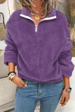 SWEATER DOUBLE SIDED FLEECE TOP - Doublju