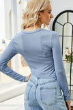 Trendy Side Straps Elastic Thin Casual Top - Doublju