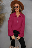WOMENS HALF ZIP UP CASUAL SWEATER - Doublju