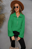 WOMENS HALF ZIP UP CASUAL SWEATER - Doublju