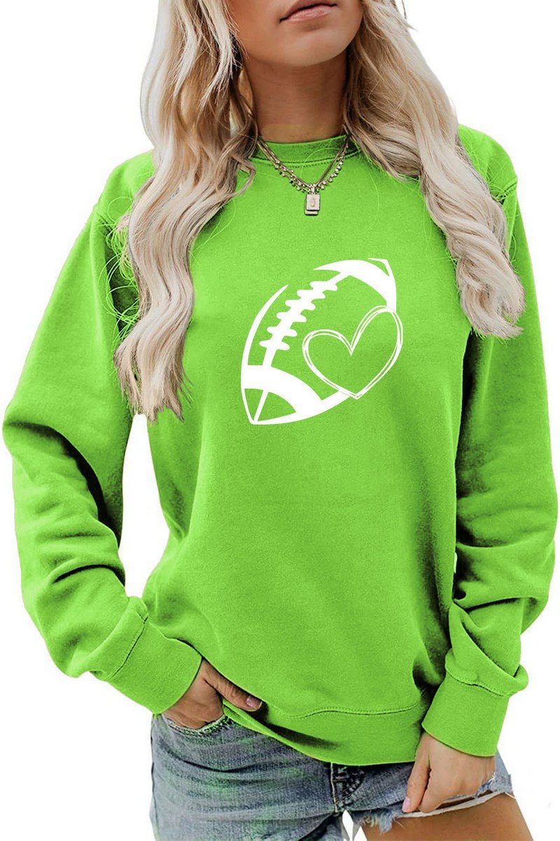 WOMEN FOOTBALL GAME DAY PRINT LONG SLEEVE TEE