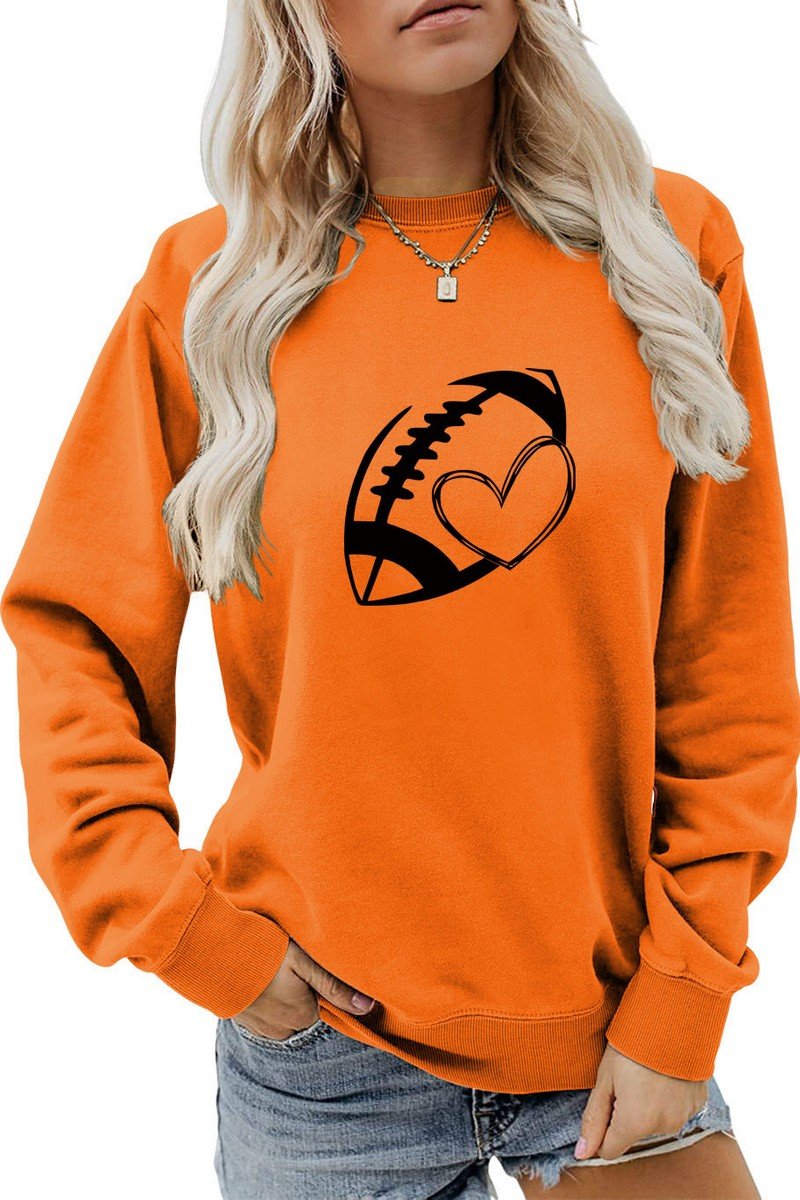 WOMEN FOOTBALL GAME DAY PRINT LONG SLEEVE TEE