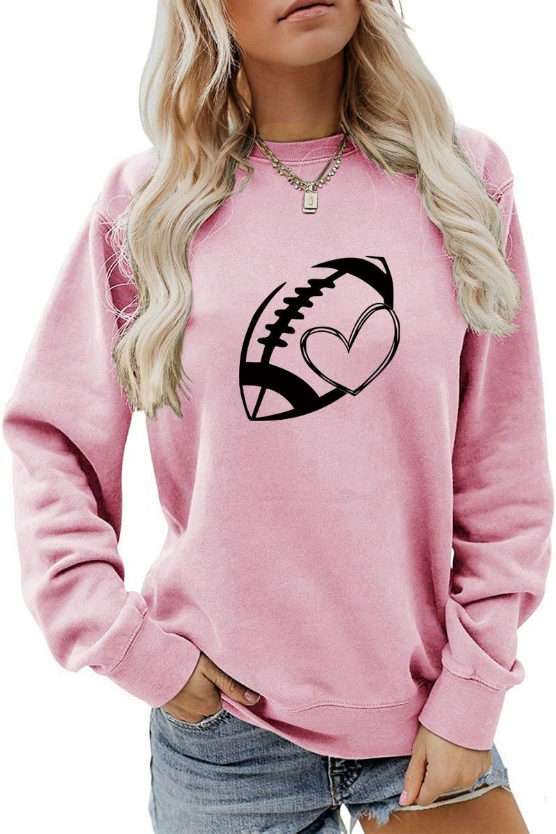 WOMEN FOOTBALL GAME DAY PRINT LONG SLEEVE TEE