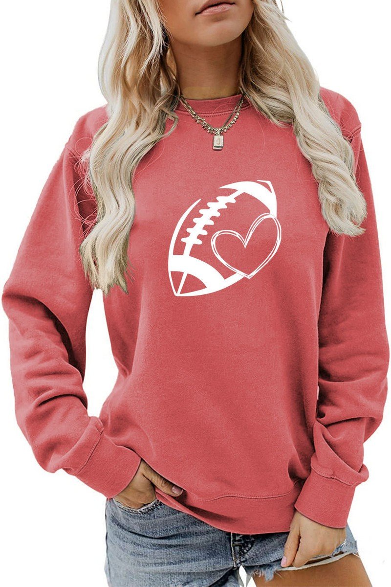 WOMEN FOOTBALL GAME DAY PRINT LONG SLEEVE TEE