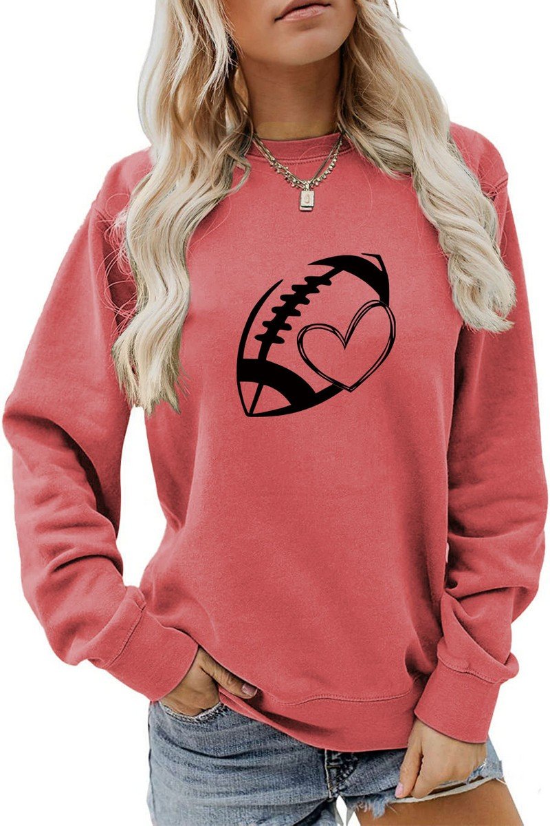 WOMEN FOOTBALL GAME DAY PRINT LONG SLEEVE TEE