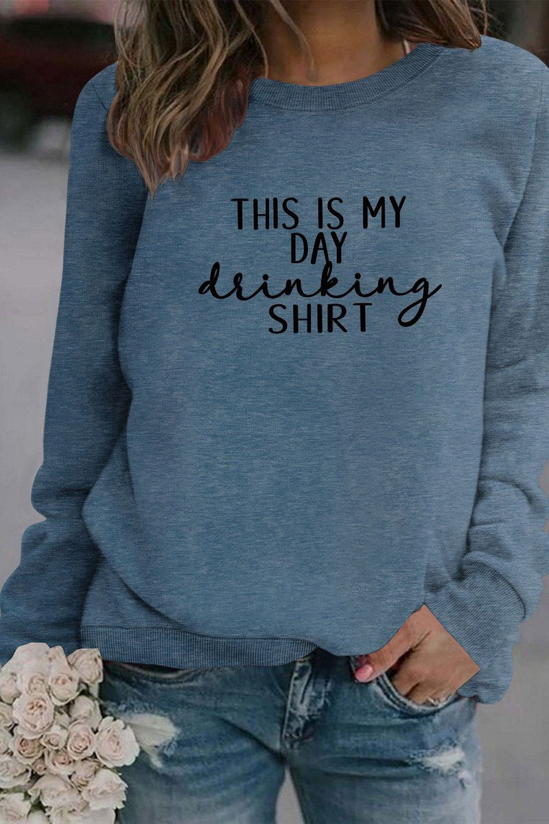 WOMEN THIS IS MY DAY LETTERING LONG SLEEVE TOP