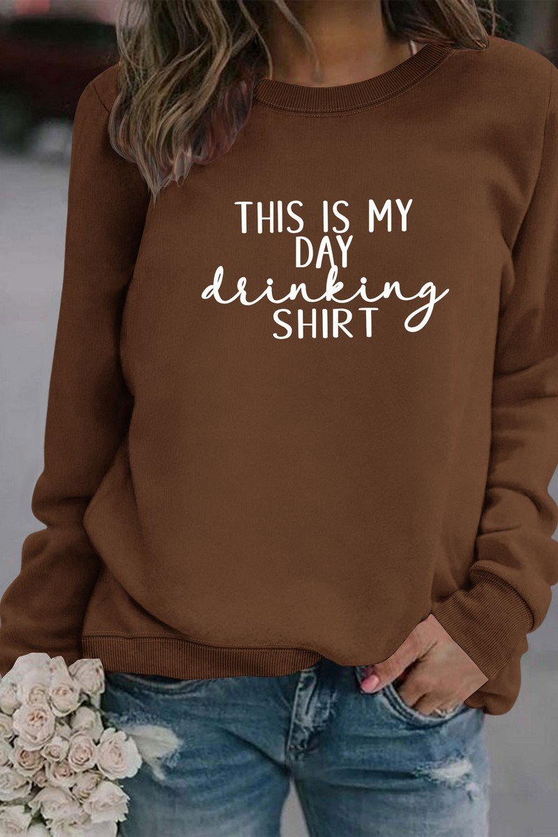 WOMEN THIS IS MY DAY LETTERING LONG SLEEVE TOP