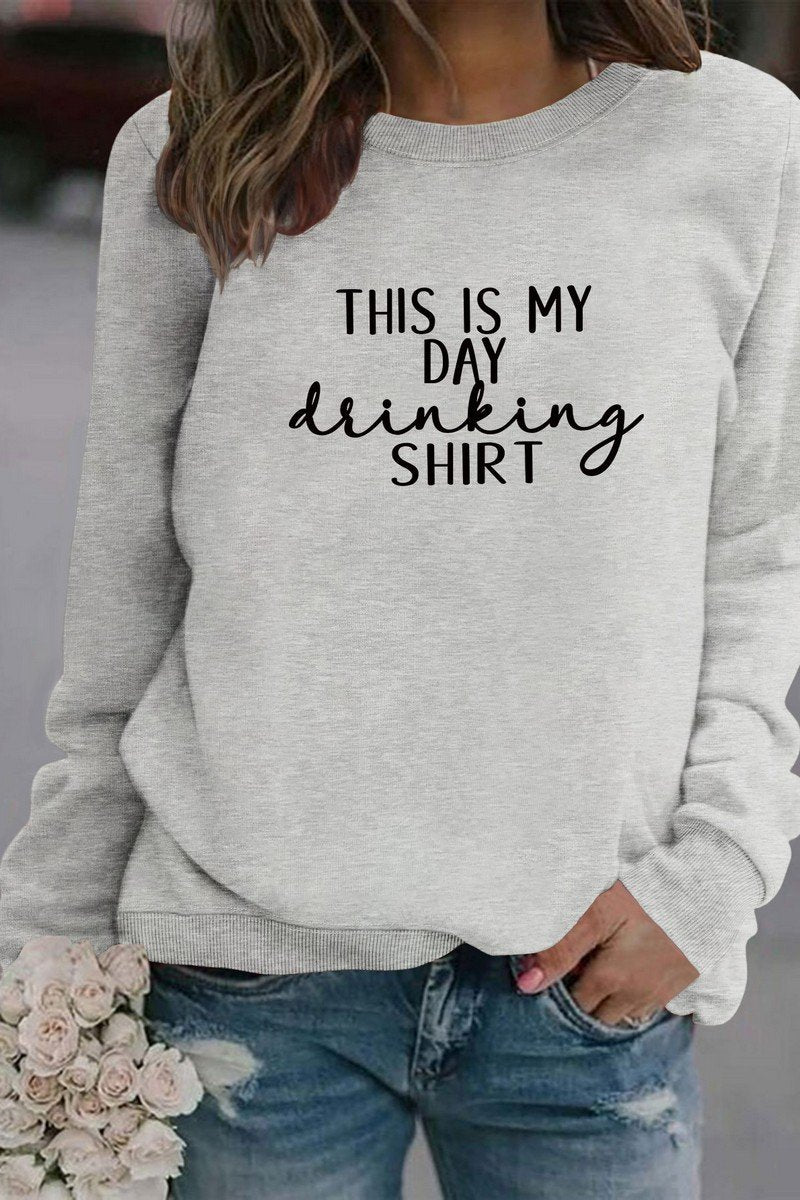 WOMEN THIS IS MY DAY LETTERING LONG SLEEVE TOP