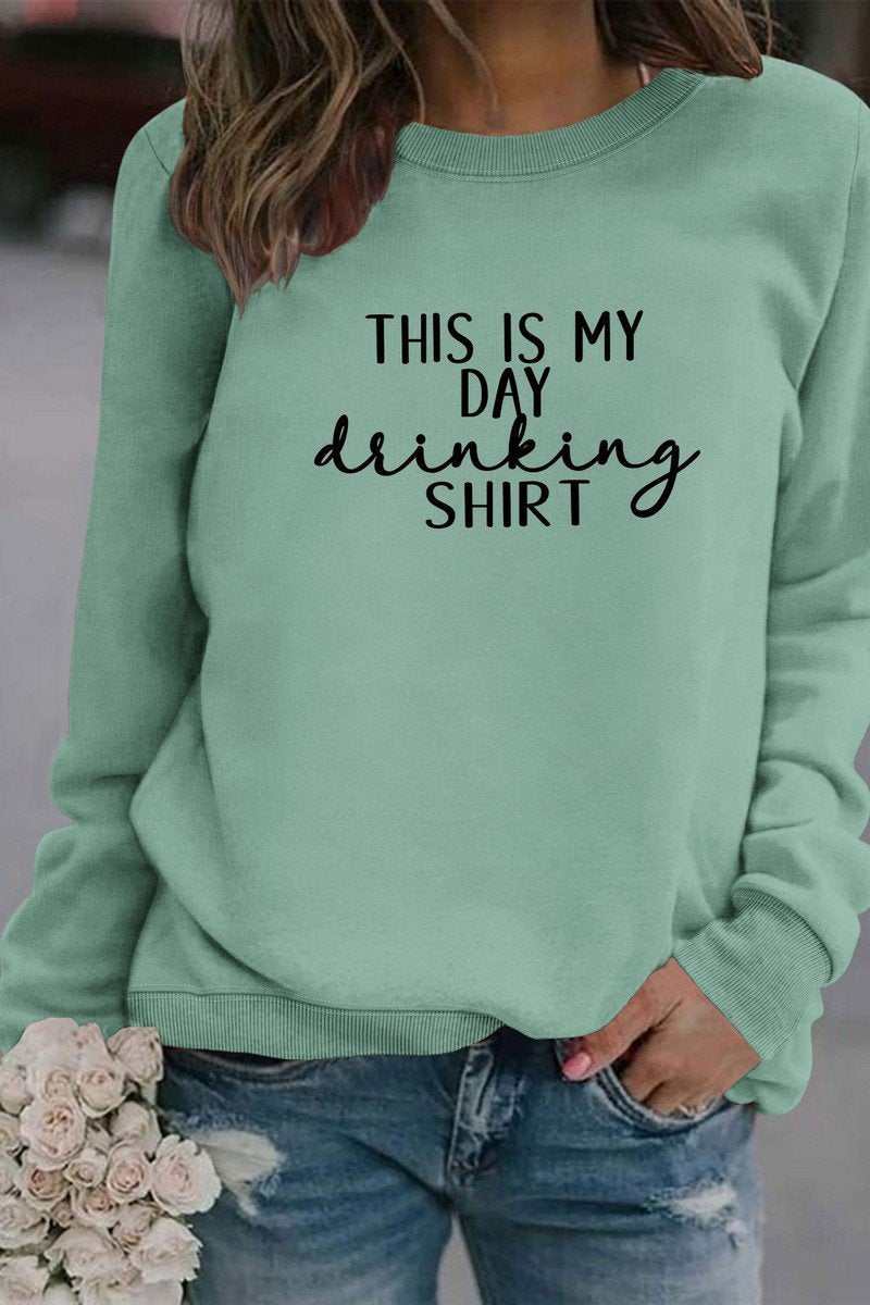 WOMEN THIS IS MY DAY LETTERING LONG SLEEVE TOP