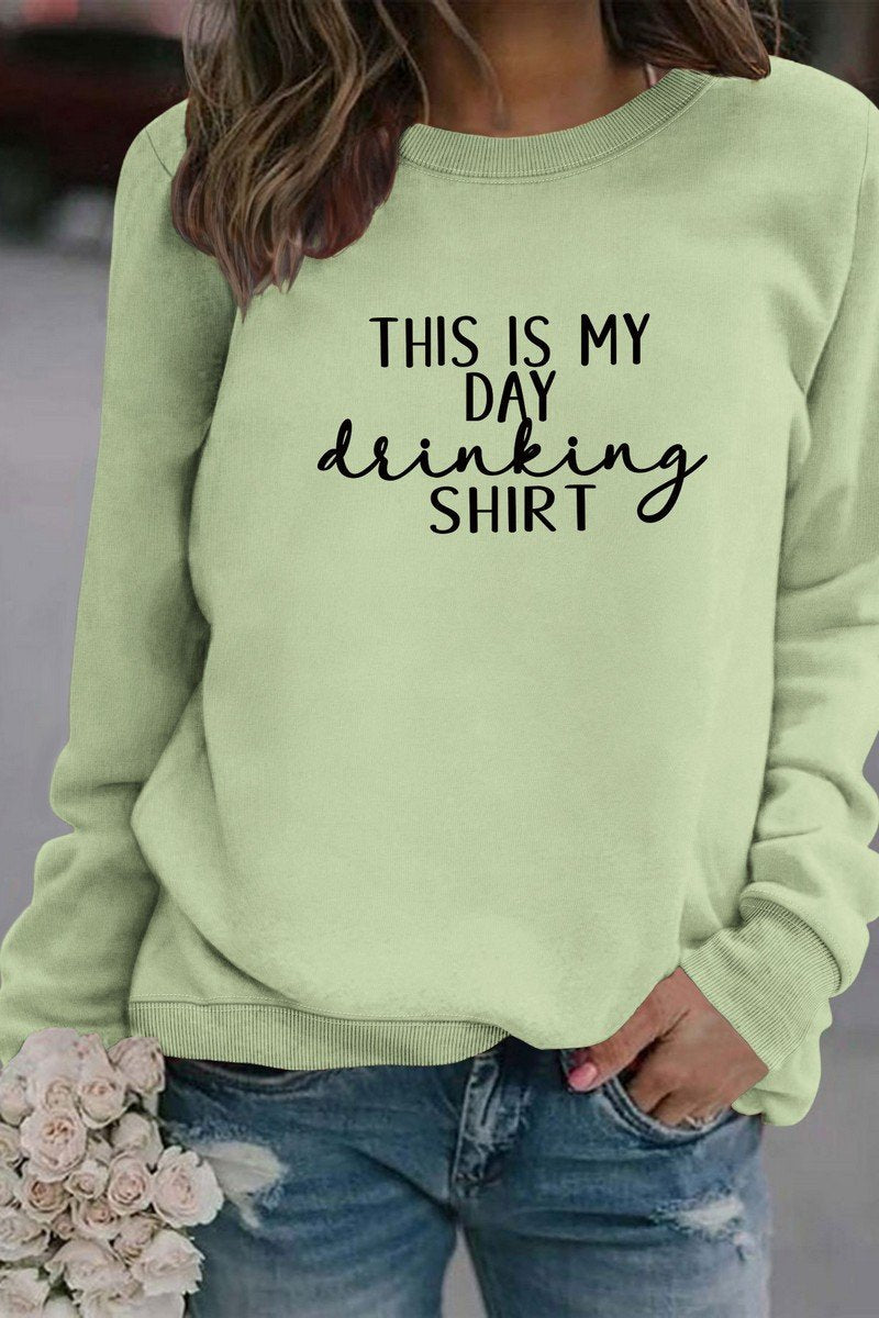 WOMEN THIS IS MY DAY LETTERING LONG SLEEVE TOP