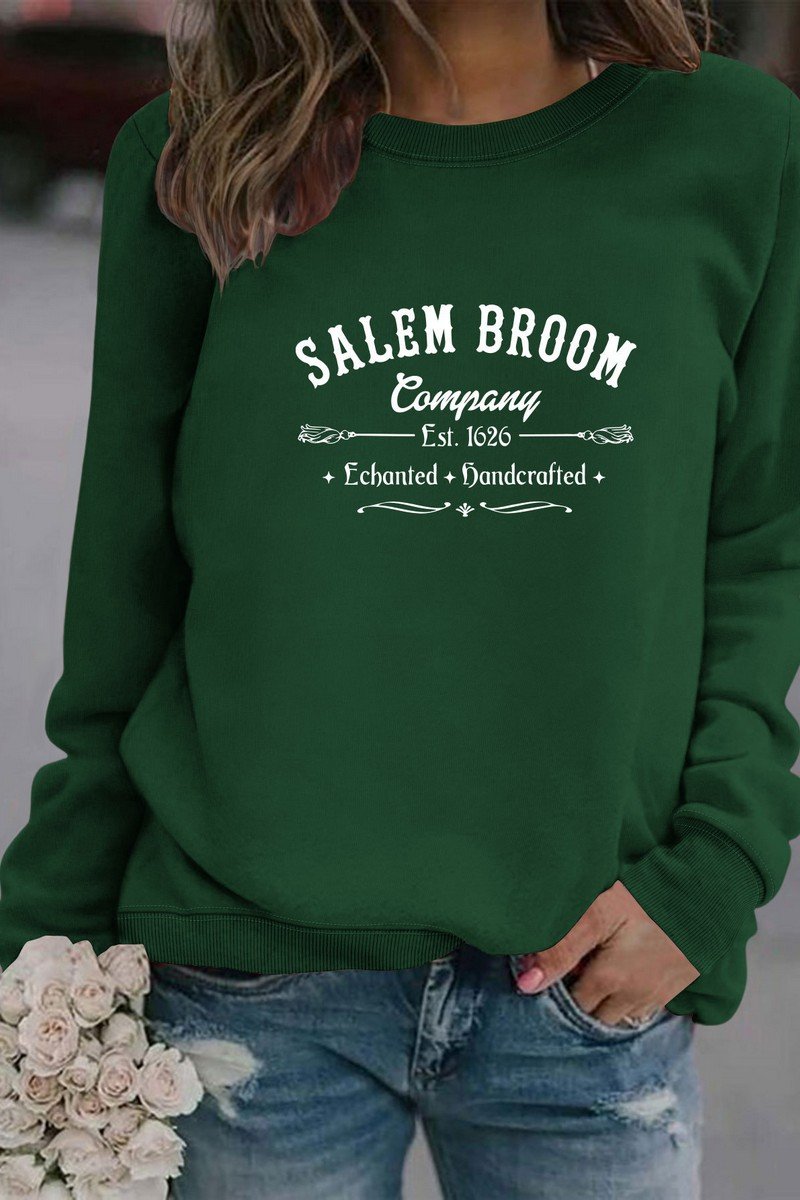 WOMEN LETTER PRINTING LONG SLEEVE SWEATSHIRT