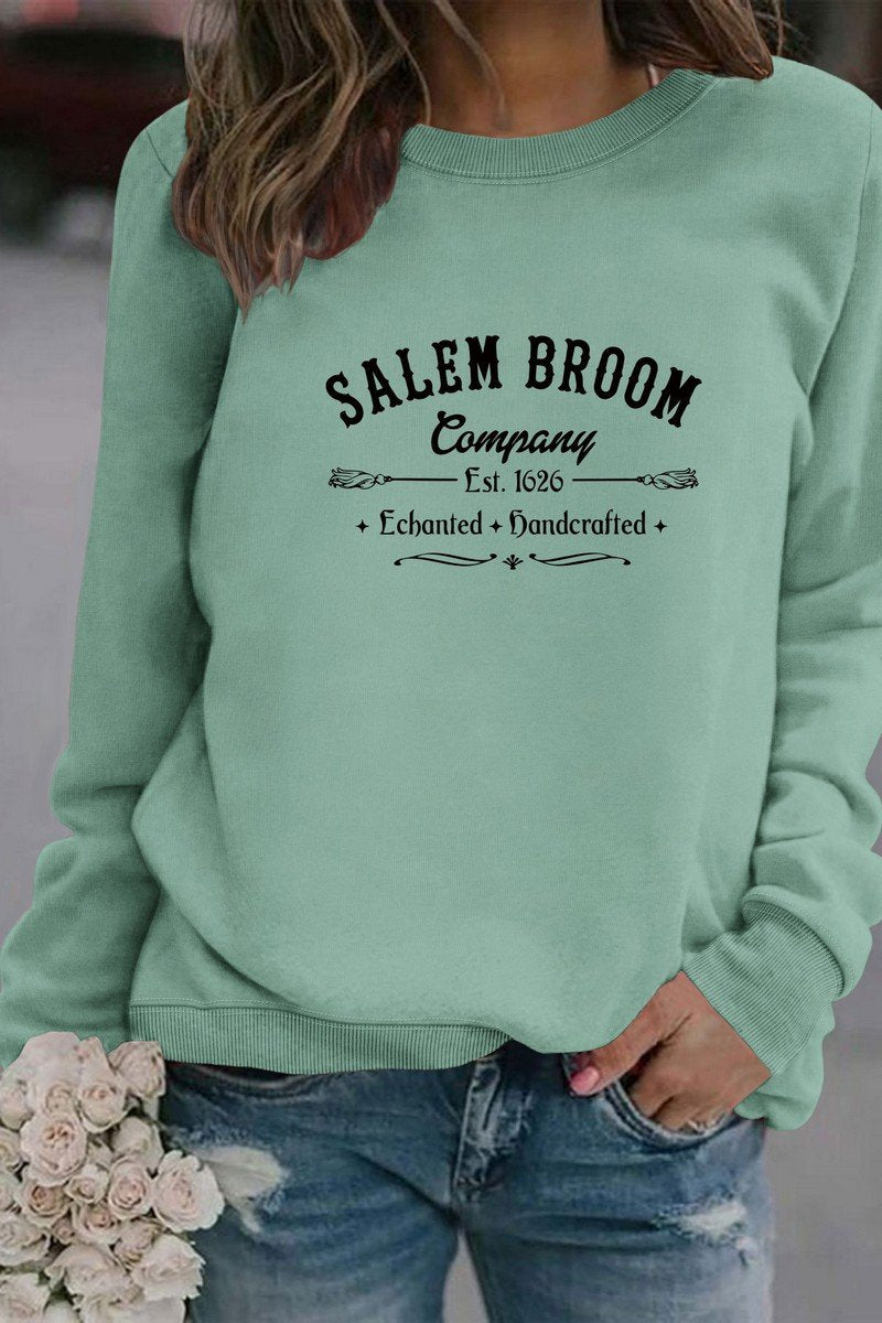 WOMEN LETTER PRINTING LONG SLEEVE SWEATSHIRT