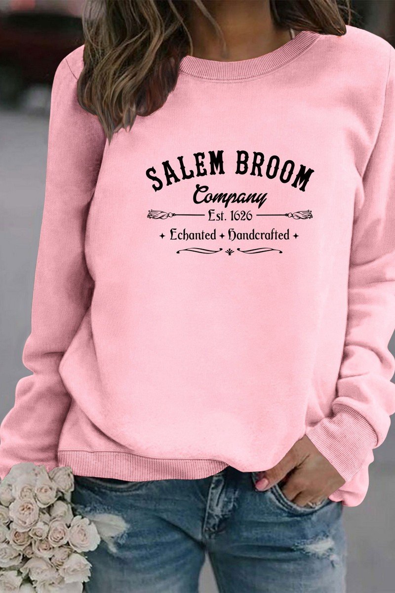 WOMEN LETTER PRINTING LONG SLEEVE SWEATSHIRT