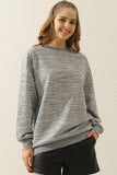 CREW NECK LONG SLEEVE PULLOVER TOPS SWEATSHIRT - Doublju