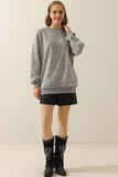 CREW NECK LONG SLEEVE PULLOVER TOPS SWEATSHIRT - Doublju