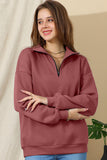 LONG SLEEVE ZIP UP HIGH NECK CASUAL PULLOVER ANORAK