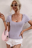 DEEP ROUND NECK DAILY TOP - Doublju