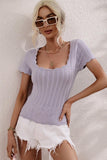 DEEP ROUND NECK DAILY TOP - Doublju