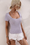 DEEP ROUND NECK DAILY TOP - Doublju