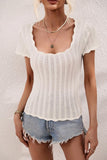 DEEP ROUND NECK DAILY TOP - Doublju