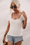 DEEP ROUND NECK DAILY TOP - Doublju