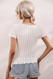 DEEP ROUND NECK DAILY TOP - Doublju