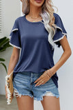 DOUBLE LAYERED SHORT SLEEVE CASUAL TOP - Doublju