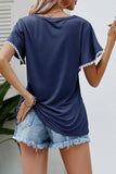 DOUBLE LAYERED SHORT SLEEVE CASUAL TOP - Doublju