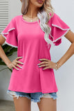 DOUBLE LAYERED SHORT SLEEVE CASUAL TOP - Doublju
