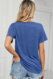 BASIC V NECK LOOSE FIT TSHITRTS - Doublju