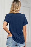 BASIC V NECK LOOSE FIT TSHITRTS - Doublju