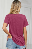 BASIC V NECK LOOSE FIT TSHITRTS - Doublju