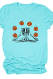 PUMPKIN PRINTED SHORT SLEEVE T SHIRT FOR WOMEN