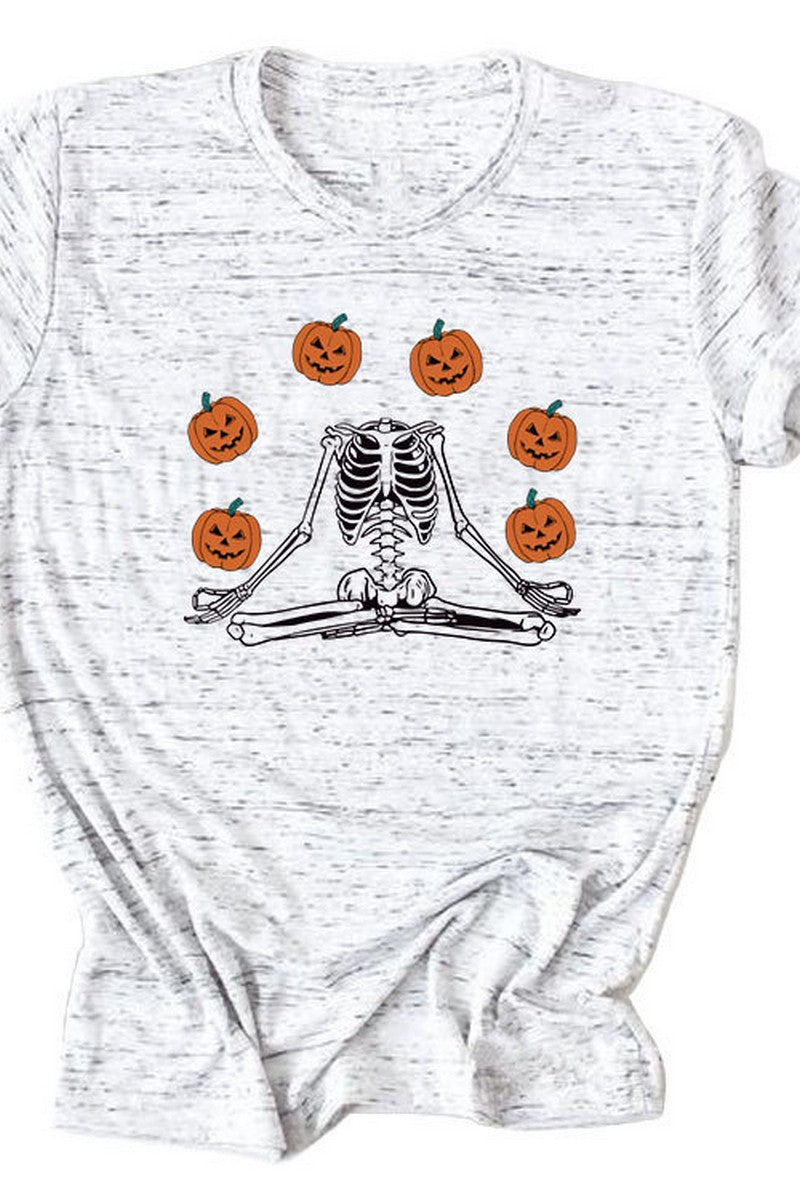 PUMPKIN PRINTED SHORT SLEEVE T SHIRT FOR WOMEN