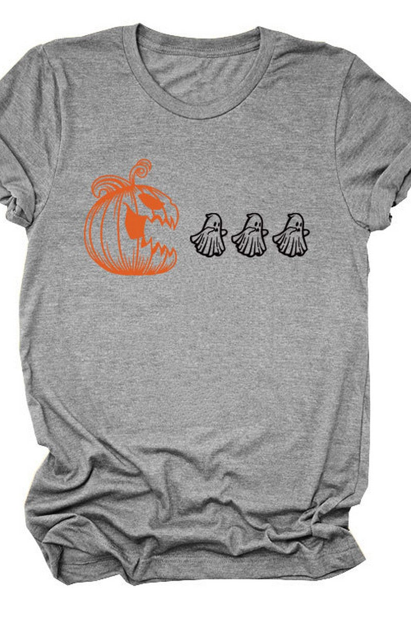 WOMEN HALLOWEEN PRINTING SHORT SLEEVE TEE T SHIRT