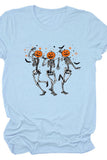 SKULL PUMPKIN HALLOWEEN LOOSE TEE FOR WOMEN