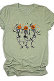 SKULL PUMPKIN HALLOWEEN LOOSE TEE FOR WOMEN