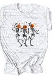 SKULL PUMPKIN HALLOWEEN LOOSE TEE FOR WOMEN