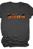 PUMPKIN CAT CUTE AND FUNNY SHORT SLEEVE WOMEN