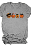 PUMPKIN CAT CUTE AND FUNNY SHORT SLEEVE WOMEN