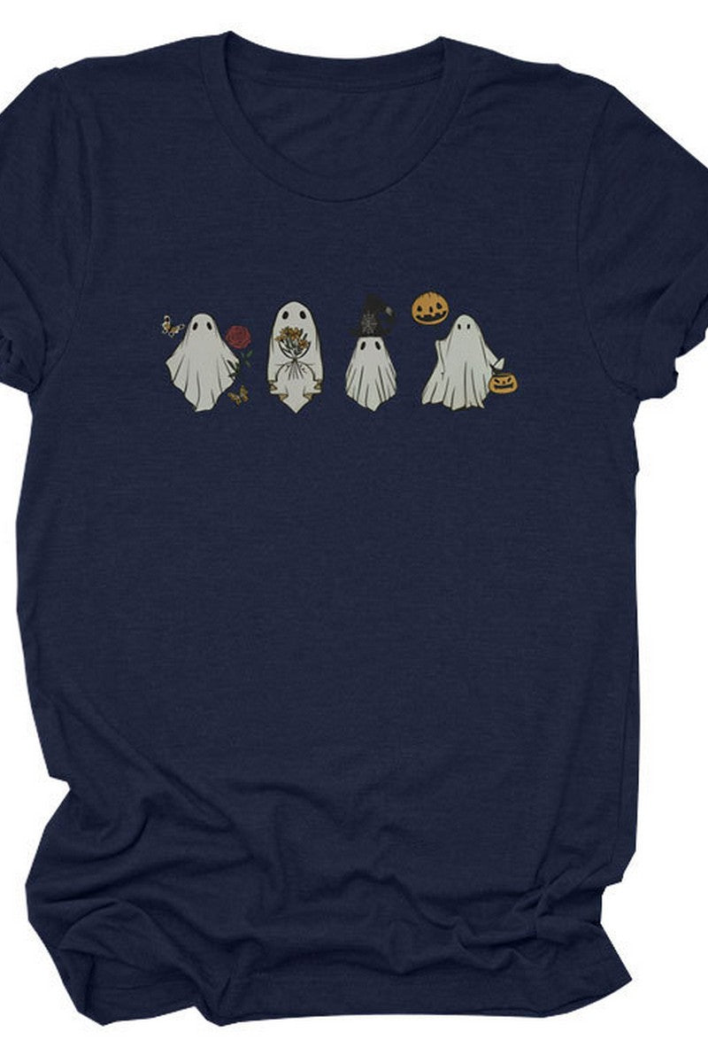 CUTE HALLOWEEN PRINTED SHORT SLEEVED T SHIRT