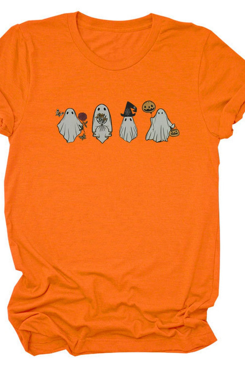 CUTE HALLOWEEN PRINTED SHORT SLEEVED T SHIRT