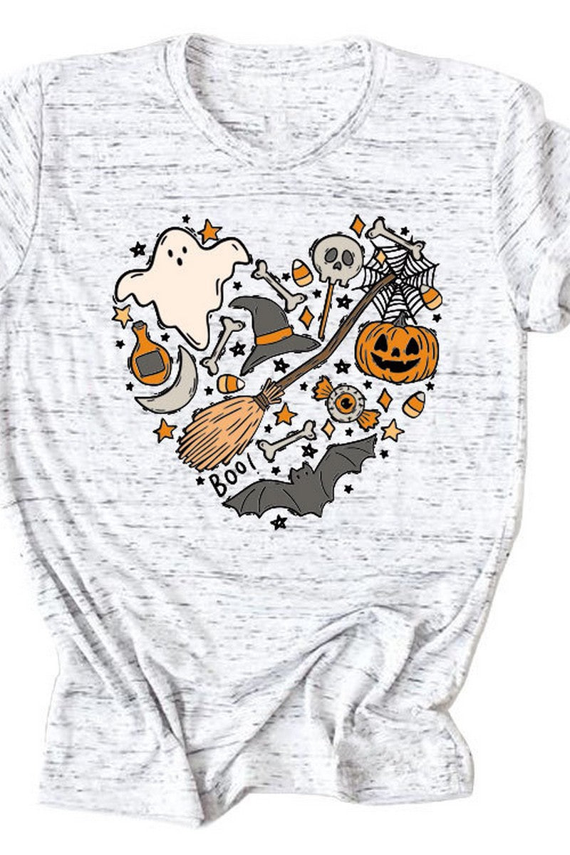 WOMEN HALLOWEEN PRINTING SHORT SLEEVE T SHIRT